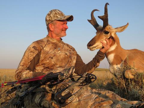 Author with Wyoming pronghorn