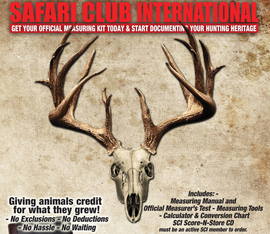 SCI Record Book Offers Official Measurer s Course Safari Club