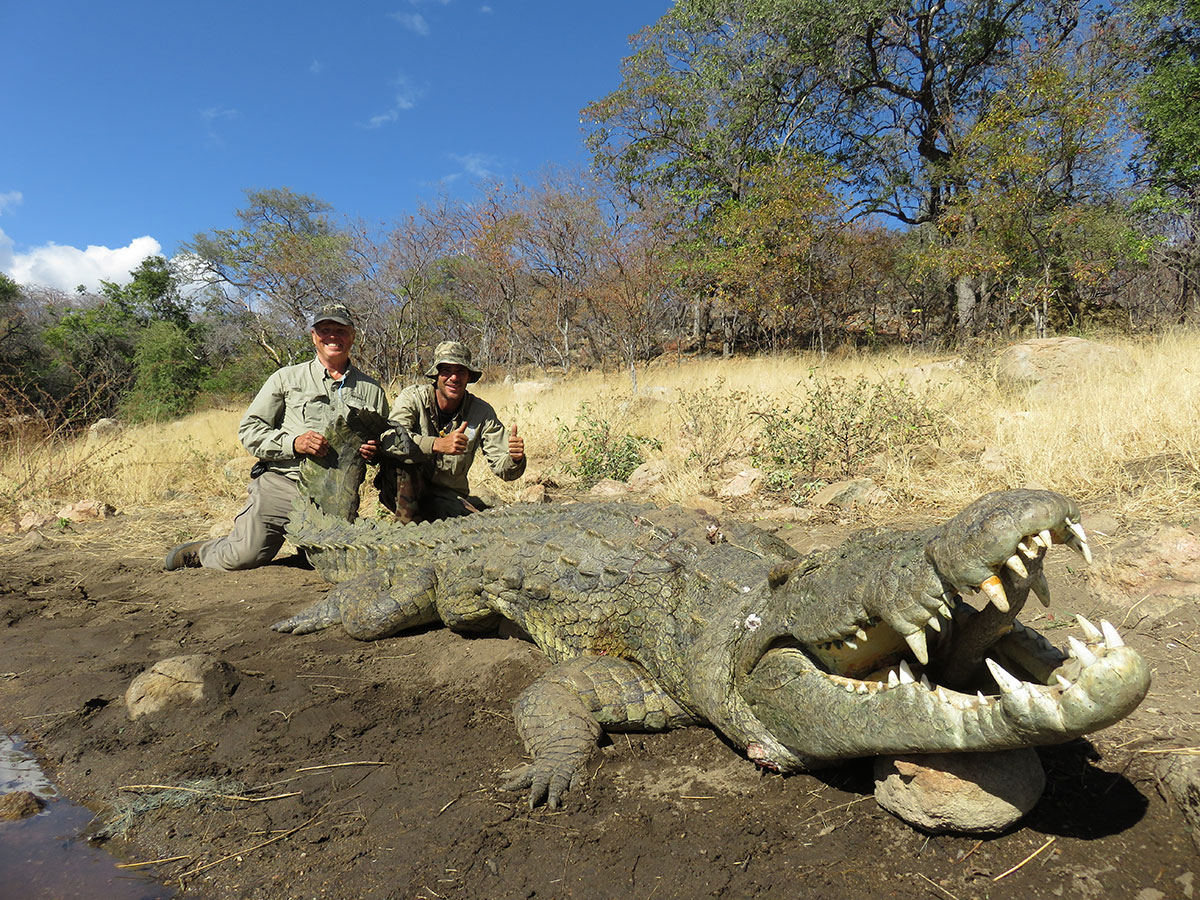 HUNTING MAN EATING CROCODILES IN A MAKORO - Safari Club